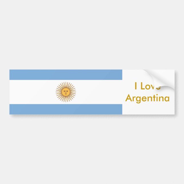 Pegatina con bandera de Argentina (Frente)