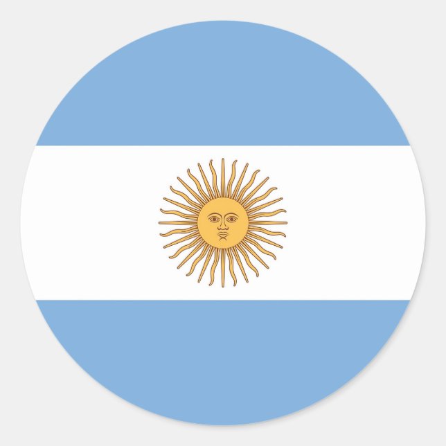 Pegatina con bandera de Argentina (Anverso)