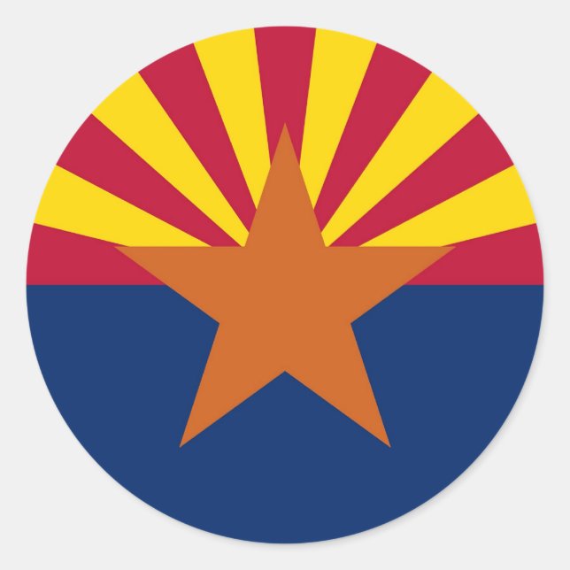 Pegatina con bandera de Arizona (Anverso)
