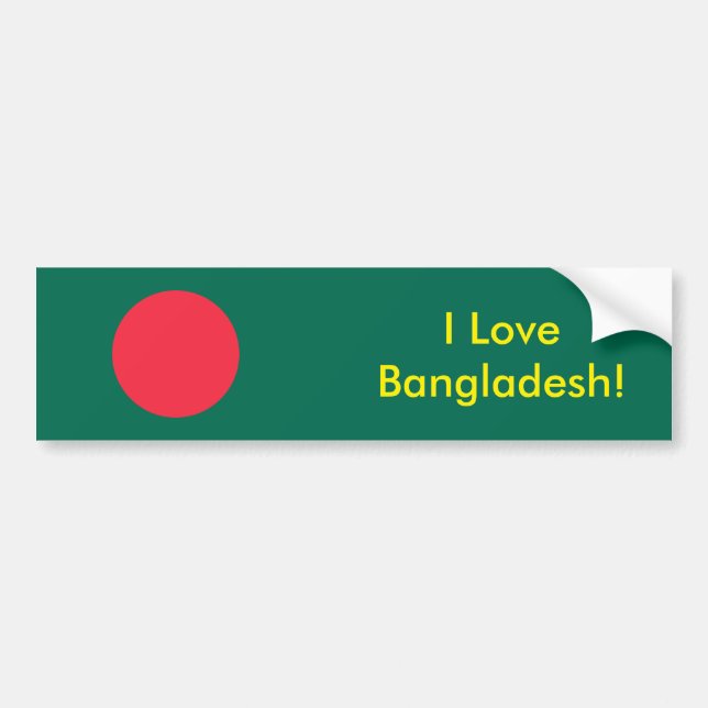 Pegatina con bandera de Bangladesh (Frente)