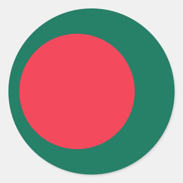 Pegatina con bandera de Bangladesh (Anverso)