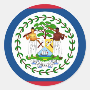 Pegatina con bandera de Belice