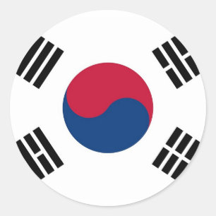 Pegatina con bandera de Corea del Sur