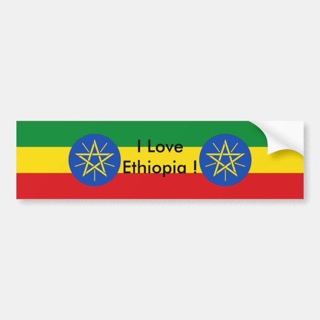 Pegatina con bandera de Etiopía (Frente)