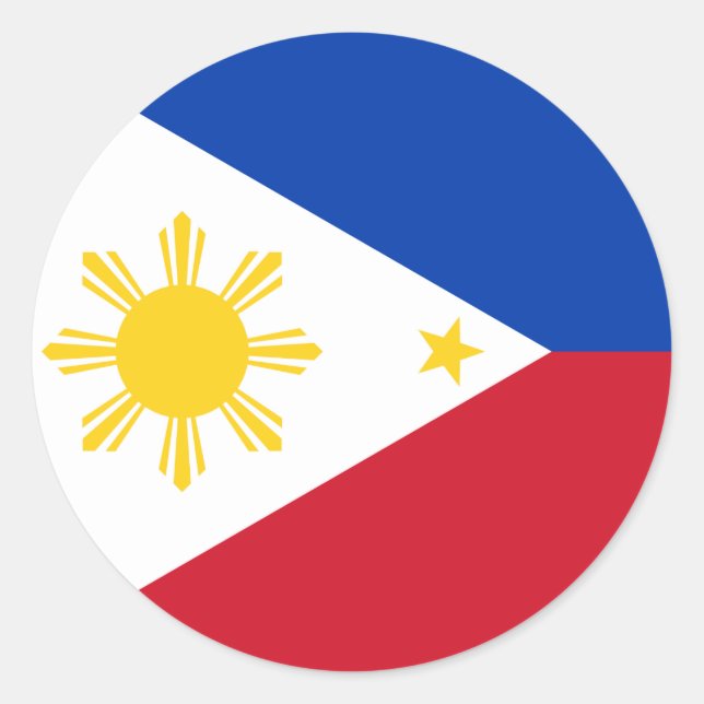 Pegatina con bandera de Filipinas (Anverso)
