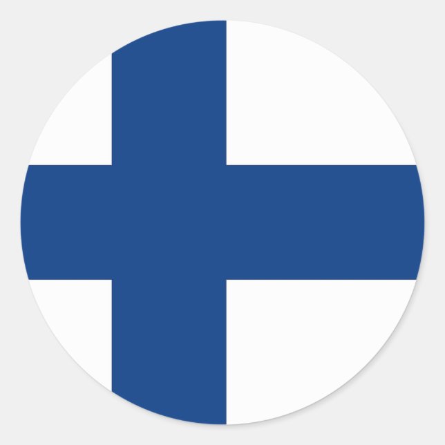 Pegatina con bandera de Finlandia (Anverso)