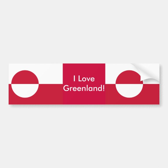 Pegatina con bandera de Groenlandia (Frente)