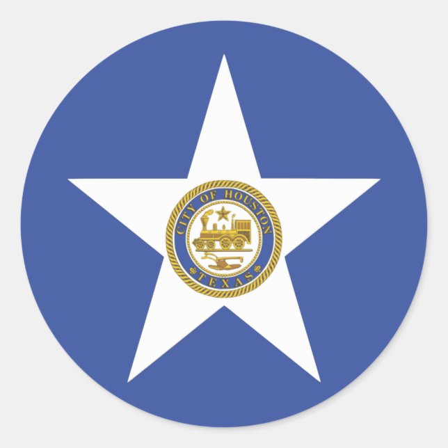 Pegatina con bandera de Houston, Estados Unidos (Anverso)