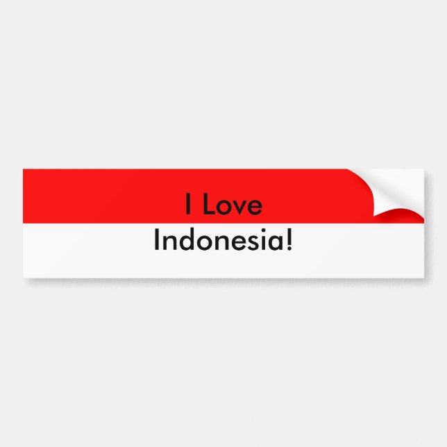 Pegatina con bandera de Indonesia (Frente)