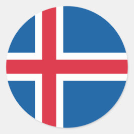 Pegatina con bandera de Islandia