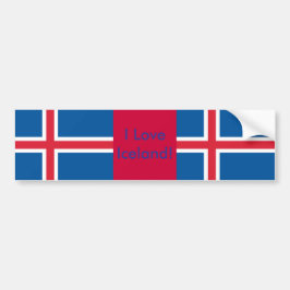 Pegatina con bandera de Islandia