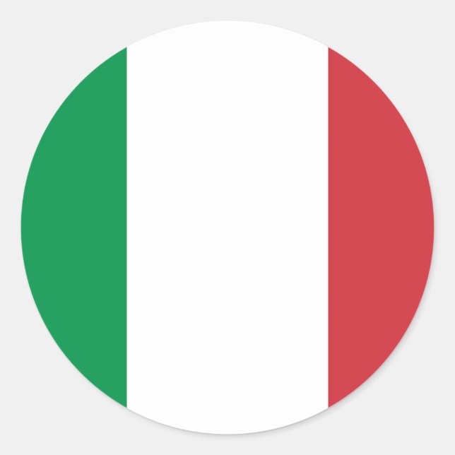 Pegatina con bandera de Italia (Anverso)