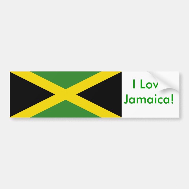 Pegatina con bandera de Jamaica (Frente)