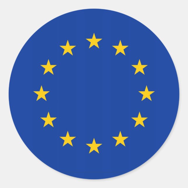 Pegatina con bandera de la Unión Europea (Anverso)