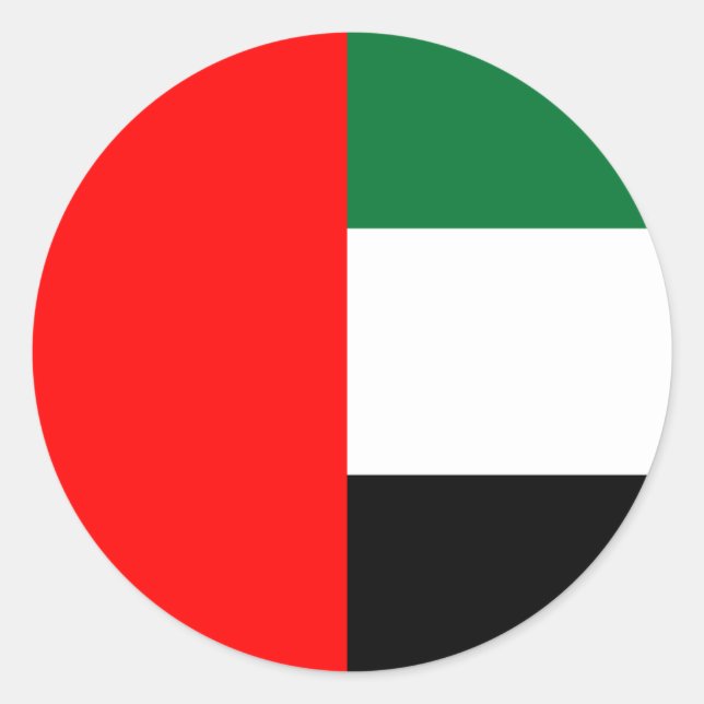 Pegatina con bandera de los Emiratos Árabes Unidos (Anverso)
