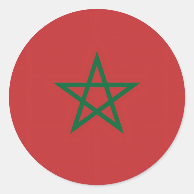 Pegatina con bandera de Marruecos (Anverso)