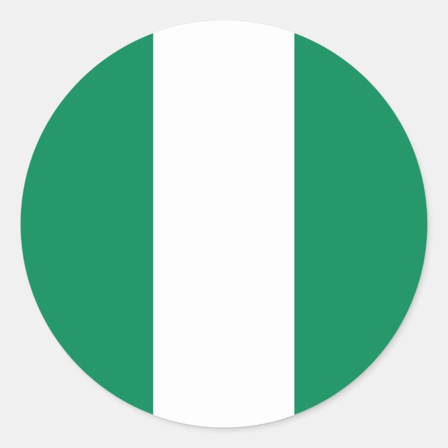 Pegatina con bandera de Nigeria (Anverso)