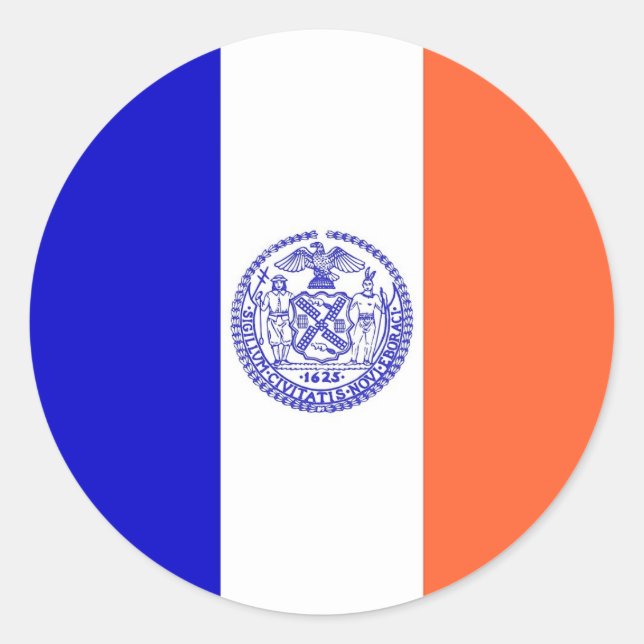 Pegatina con bandera de Nueva York (Anverso)