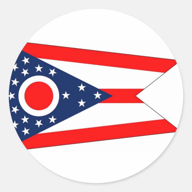Pegatina con bandera de Ohio (Anverso)