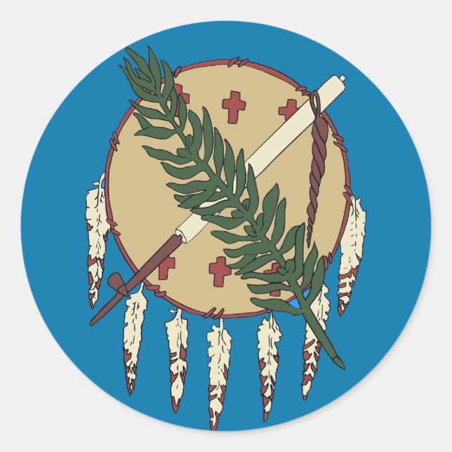 Pegatina con bandera de Oklahoma (Anverso)