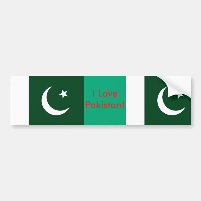 Pegatina con bandera de Pakistán (Frente)