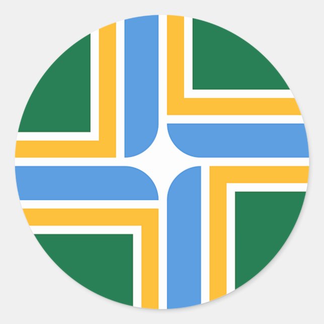 Pegatina con bandera de Portland, Estado de Oregon (Anverso)
