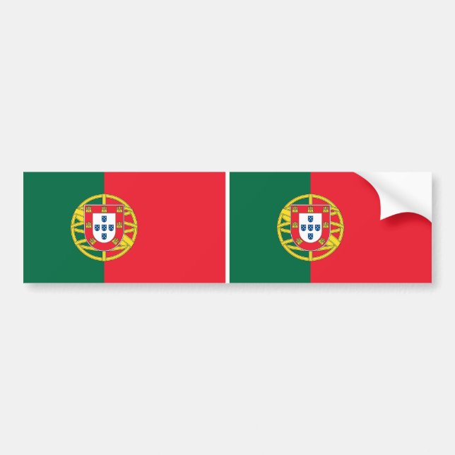 Pegatina con bandera de Portugal (Frente)