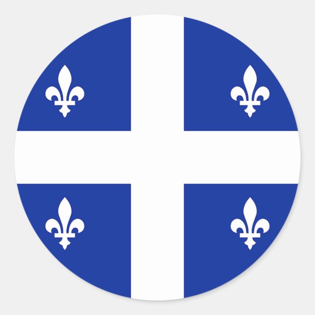 Pegatina con bandera de Quebec, Canadá (Anverso)
