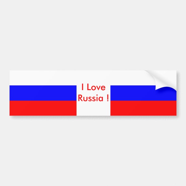 Pegatina con bandera de Rusia (Frente)