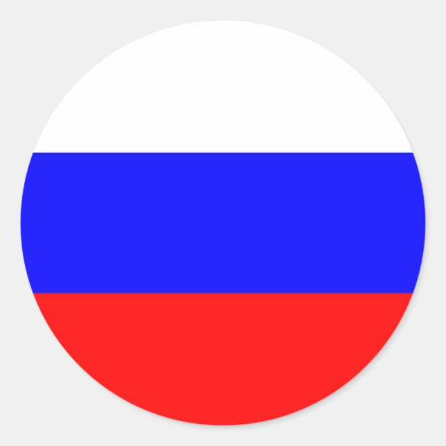 Pegatina con bandera de Rusia (Anverso)