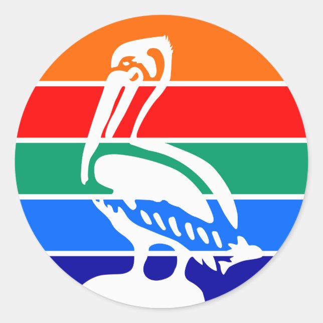 Pegatina con bandera de San Petersburgo, Florida (Anverso)