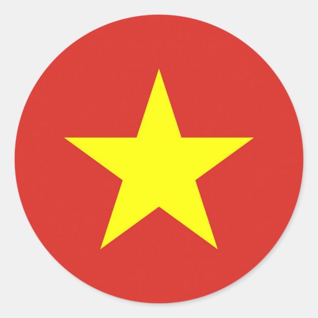 Pegatina con bandera de Vietnam (Anverso)