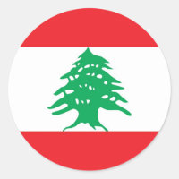 Pegatina con bandera del Líbano