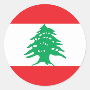 Pegatina con bandera del Líbano
