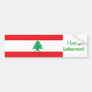 Pegatina con bandera del Líbano