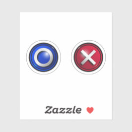 Pegatina con botones de votación de juego