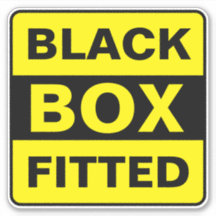 Pegatina con caja negra (Rótulo de coche)