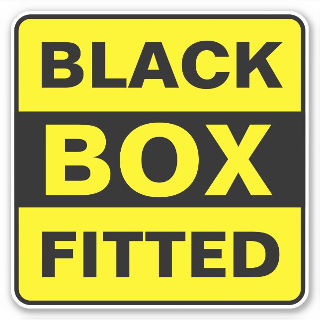 Pegatina con caja negra (Rótulo de coche) (Anverso)