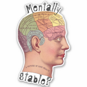 Pegatina con contorno estable mental