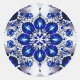 Pegatina con diseño de colores blancos azules