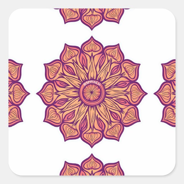 Pegatina con diseño de mandala (Anverso)