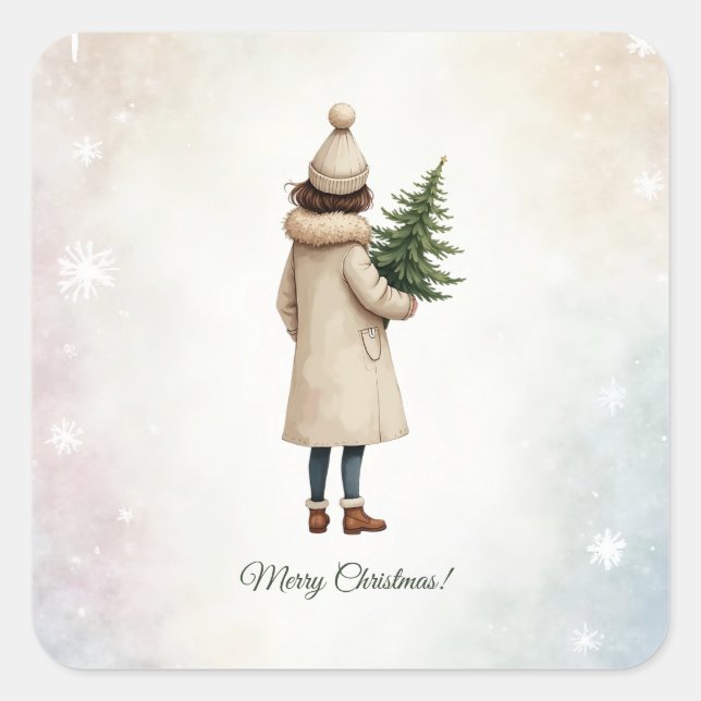 Pegatina con diseño de Navidades (Anverso)