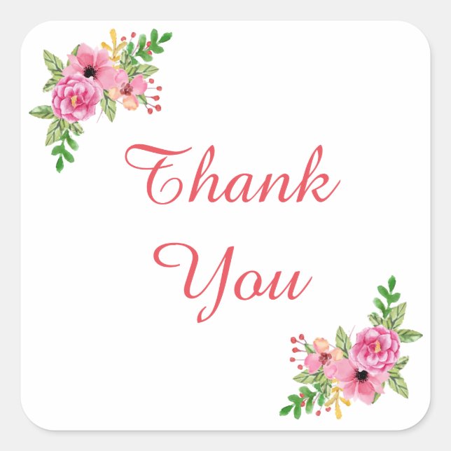 Pegatina con esquinas florales (Anverso)