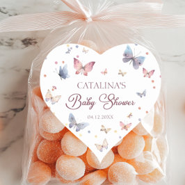 Pegatina con forma de corazón de Rubor Butterfly B