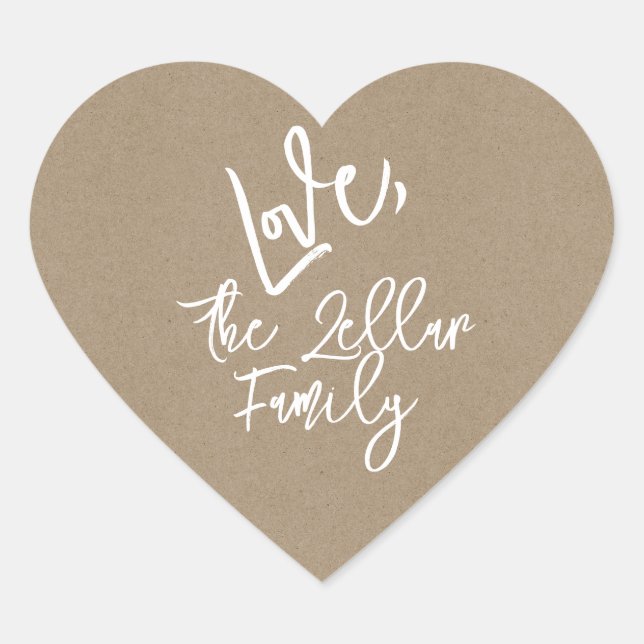 Pegatina con forma de corazón personalizado (Anverso)