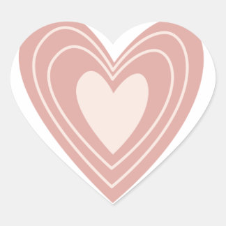 Pegatina con forma de corazón rosado para envolver