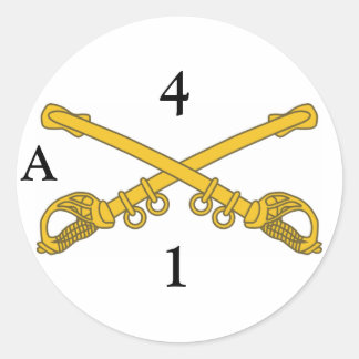 Pegatina con insignia de la caballería 4, 4, 1, A