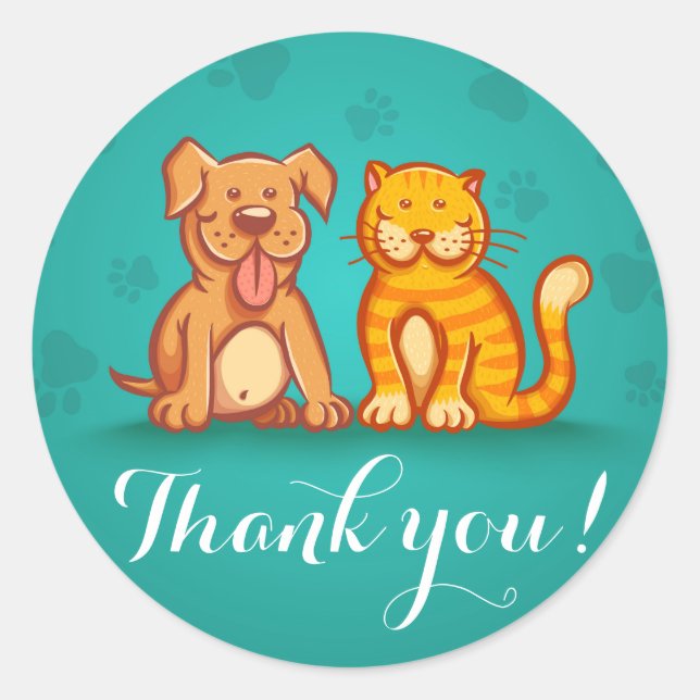 Pegatina con mascotas (Anverso)