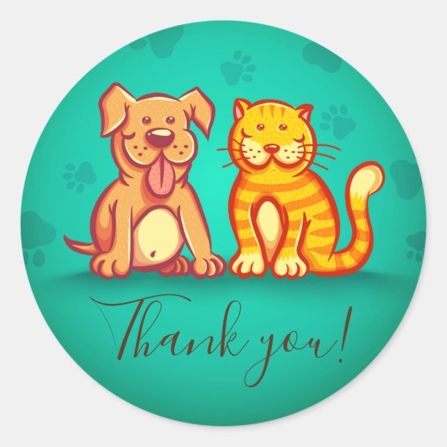 Pegatina con mascotas (Anverso)