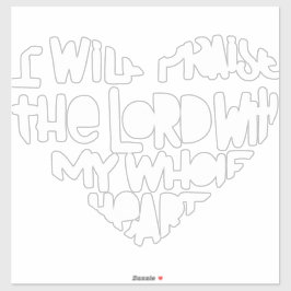 Pegatina Con todo mi corazón